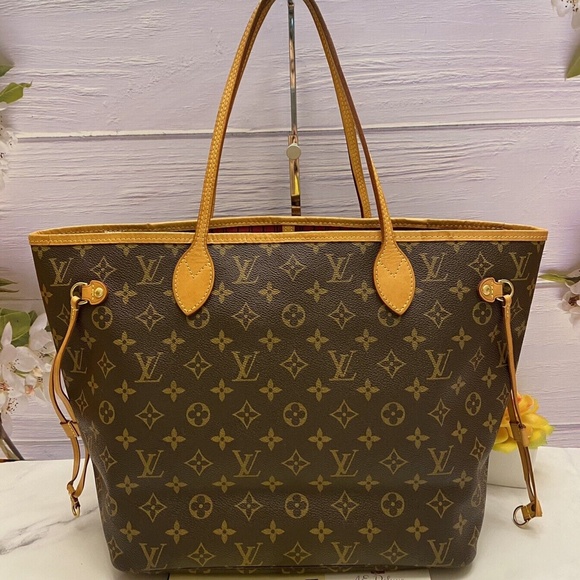❤️🩹SOLD❤️🩹 Louis Vuitton Neverfull MM Monogram Pivoine Shoulder Tote (AR2126) - Picture 12 of 15